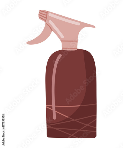 Vector isolated element. Houseplant. Spray gun. Gardening. Color image on a white background. The print is used for packaging design.