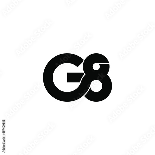 g8 letter original monogram logo design
