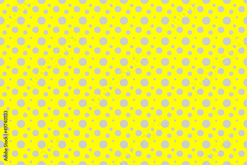 Seamless gray dot pattern pattern, for yellow background.