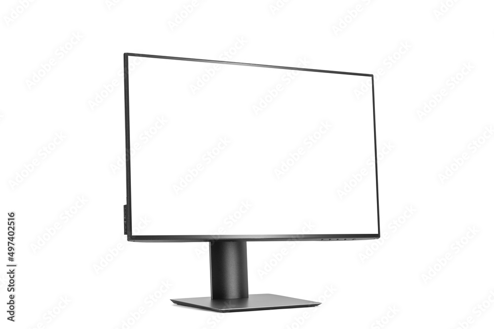 computer monitor with empty screen isolated on white background. computer monitor with empty screen isolated on white background.