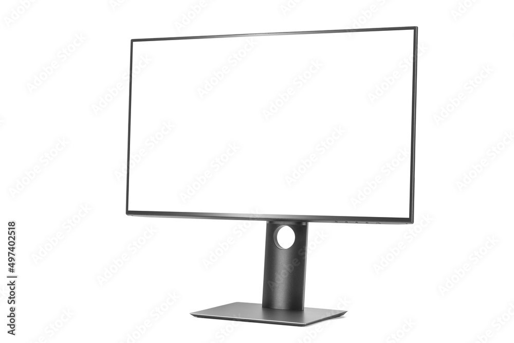 computer monitor with empty screen isolated on white background. computer monitor with empty screen isolated on white background.