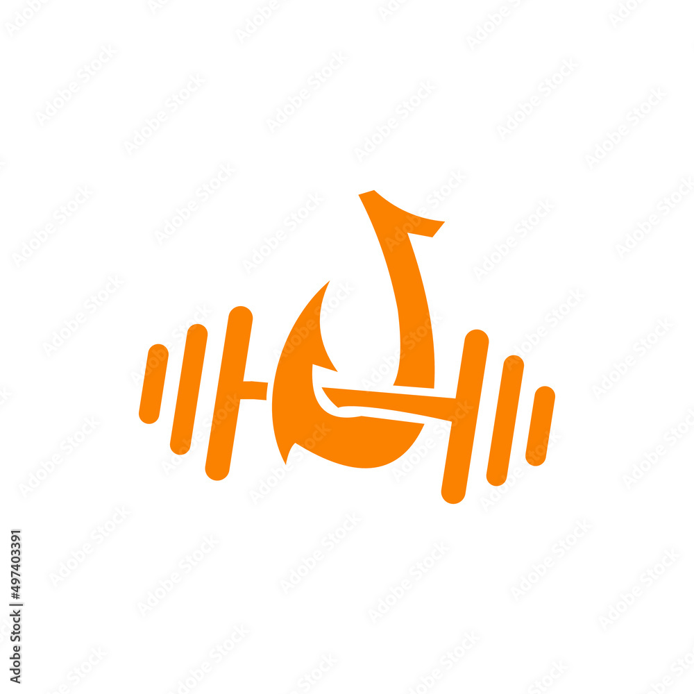 Obraz premium illustration logo hook for fishing 