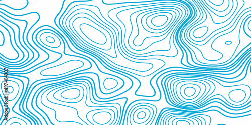 Seamless wave hand drawn pattern. Waves background. Topographic map contour lines 