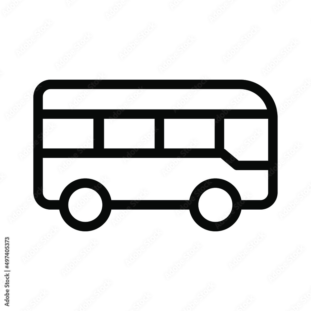 bus line icon illustration vector graphic