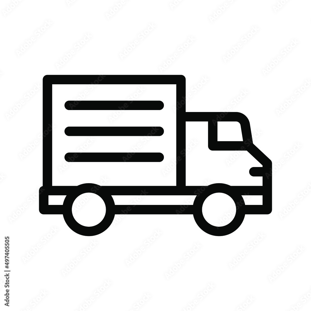 truck line icon illustration vector graphic