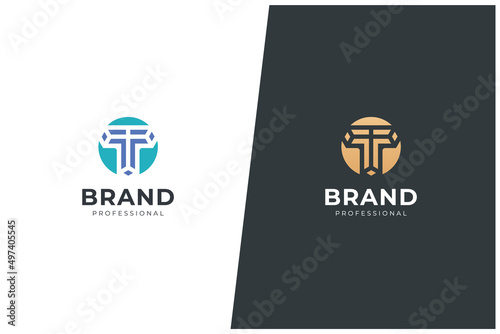T Letter Vector Monogram Logo Concept Design 