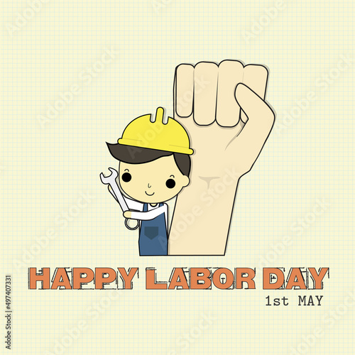 Illustration of element concept for Happy May Day knows as Internation Worker's Day or Labour Day.