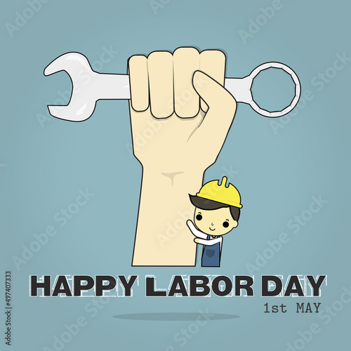 Illustration of element concept for Happy May Day knows as Internation Worker's Day or Labour Day.
