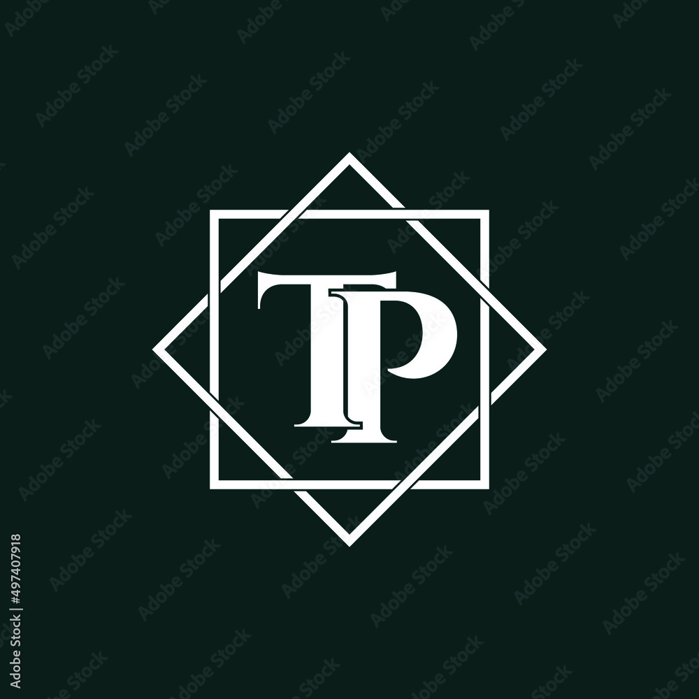 Letter TP luxury logo design vector