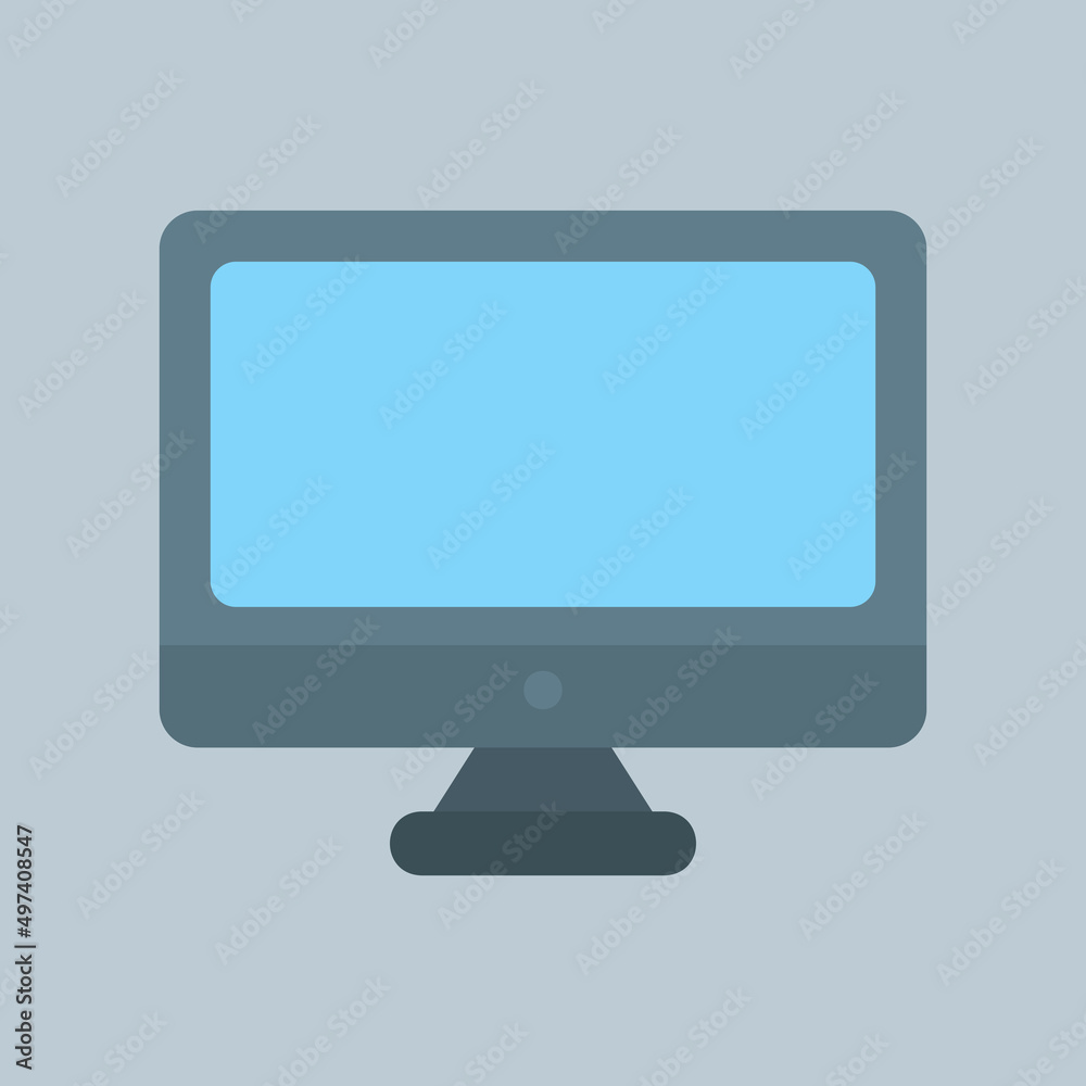 Computer icon in flat style, use for website mobile app presentation Computer icon in flat style, use for website mobile app presentation
