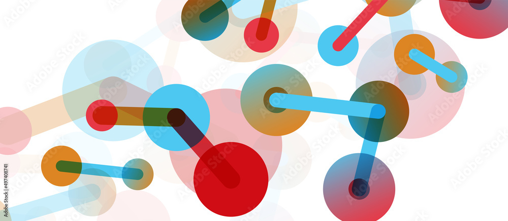 Abstract background. Round dots connected by lines. Trendy techno business template for wallpaper, banner, background or landing Abstract background. Round dots connected by lines. Trendy techno business template for wallpaper, banner, background or landing