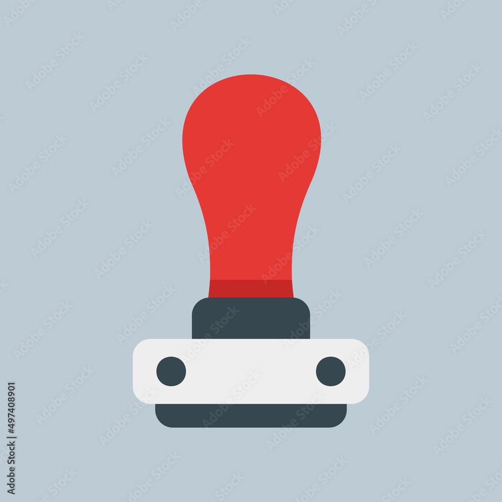 Stamp icon in flat style, use for website mobile app presentation Stamp icon in flat style, use for website mobile app presentation