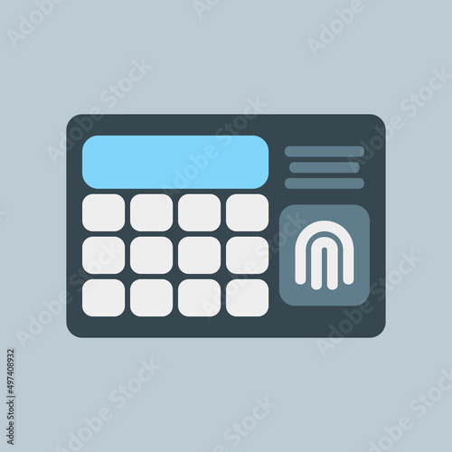 Fingerprint icon in flat style, use for website mobile app presentation