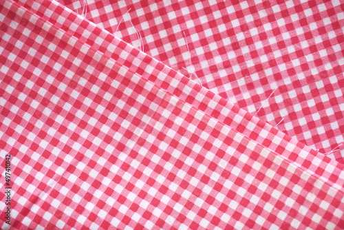 colorful plaid fabric or tablecloth