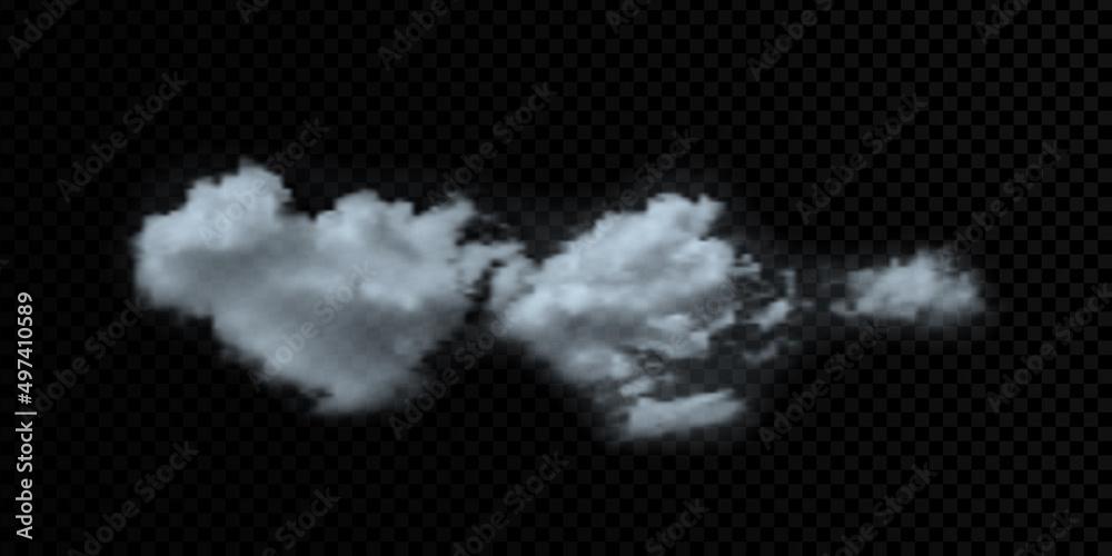 Vector cloud on a transparent background, smoke. Gradient mesh. Vector cloud on a transparent background, smoke. Gradient mesh.