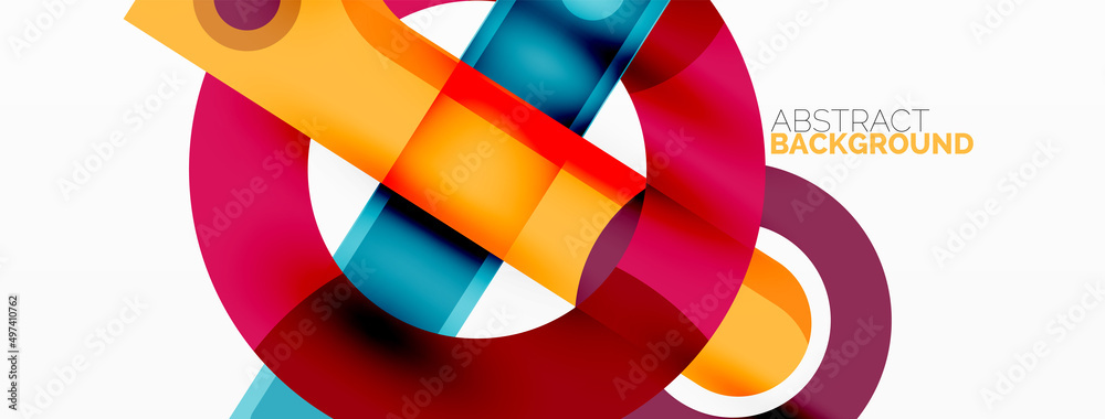 Color geometric stripes, lines abstract background. Minimal geometric template for wallpaper, banner, presentation