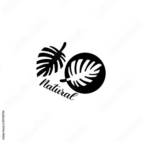 nature logo leaf design illustration for t-shirt and company vector