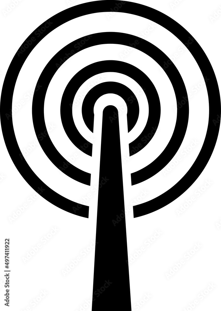Broadcast Icon vector illustration on white background..eps Broadcast Icon vector illustration on white background..eps