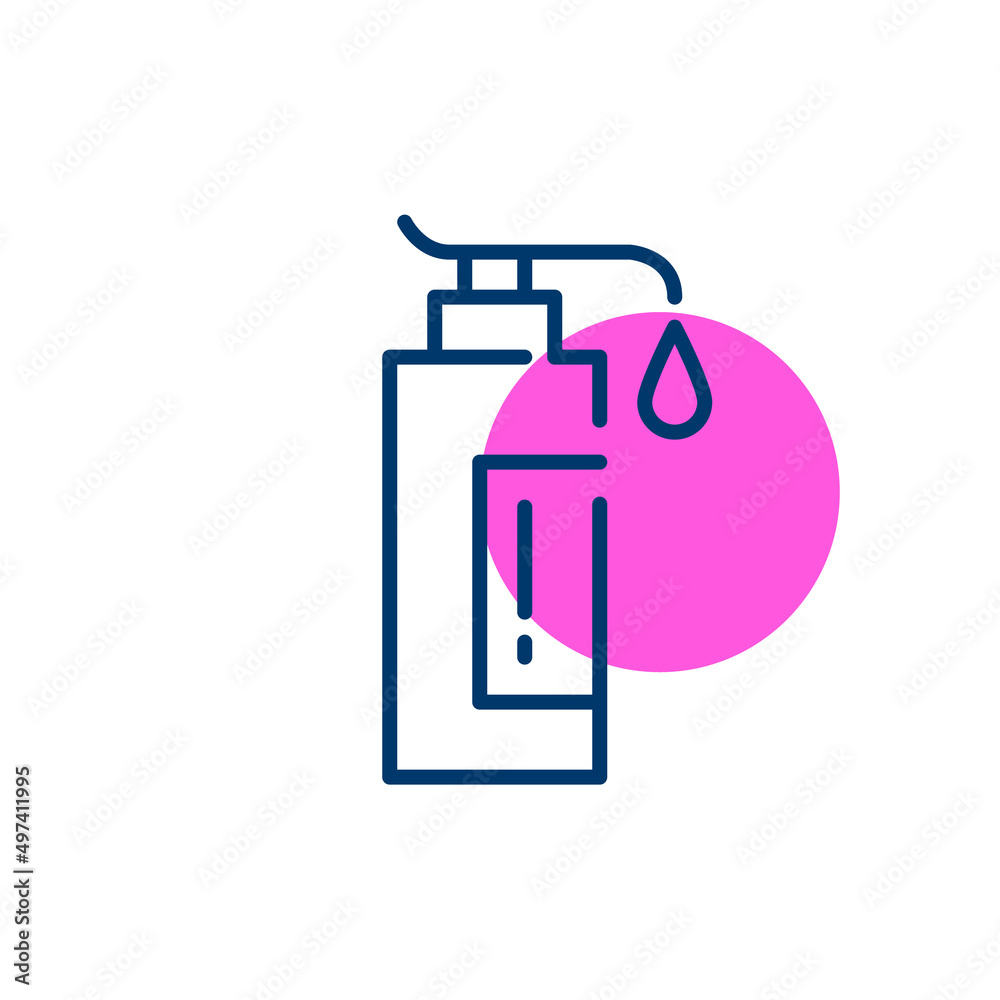 Oil drop from the bottle. Pixel perfect, editable stroke icon Oil drop from the bottle. Pixel perfect, editable stroke icon