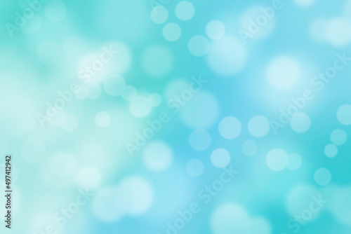 bokeh lights on green blue background