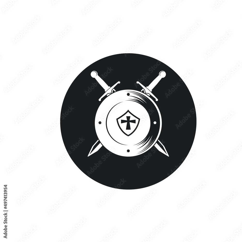 black war shield and sword vector icon element concept design black war shield and sword vector icon element concept design