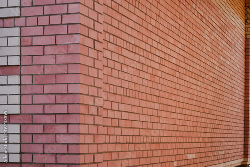 Brick wall in a new house as an abstract background