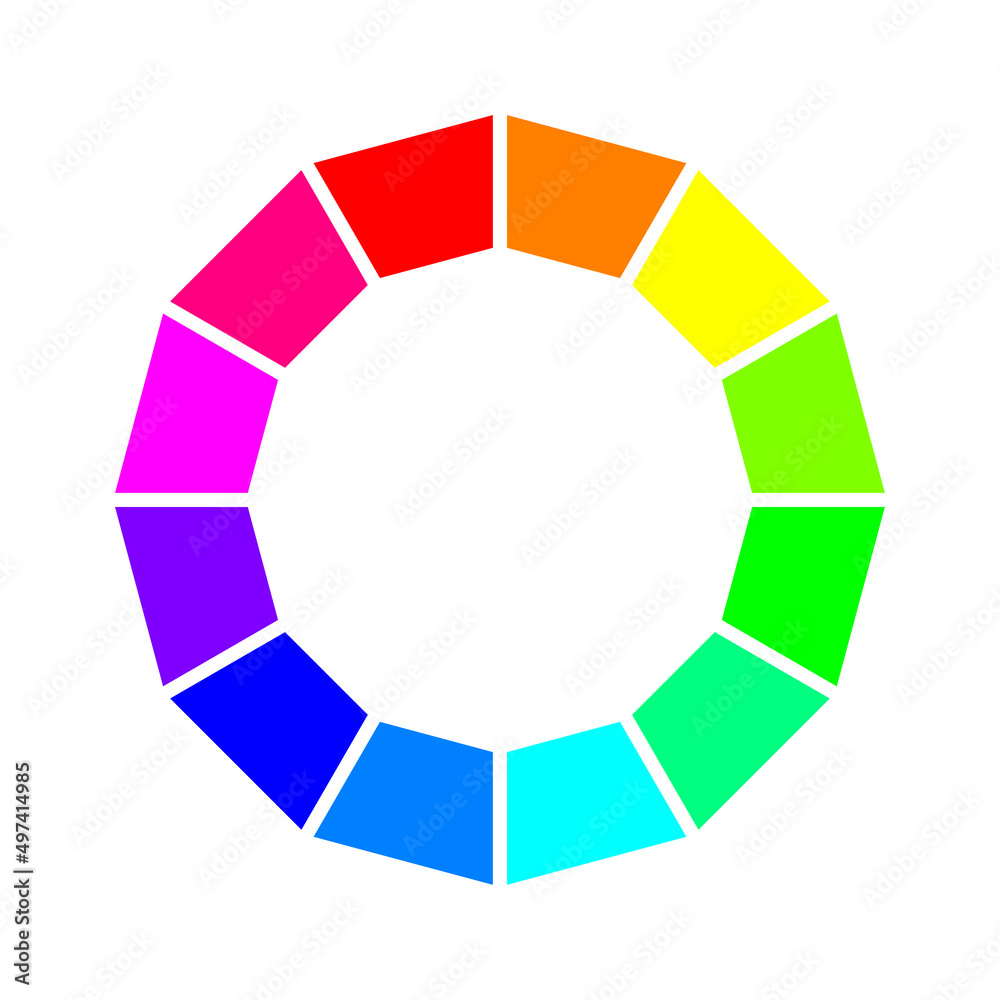 Color Theory Vector Image Color wheel vector illustration, color theory concept Stock Vector ...