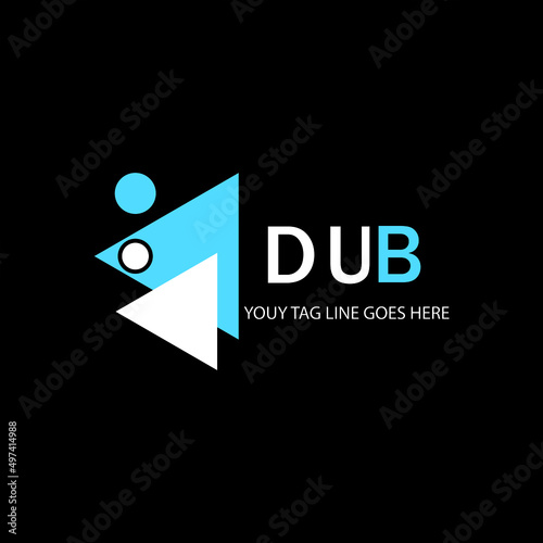 DUB letter logo creative design with vector graphic