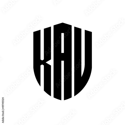KAV letter logo design. KAV modern letter logo with black background. KAV creative  letter logo. simple and modern letter logo. vector logo modern alphabet font overlap style. Initial letters KAV   photo
