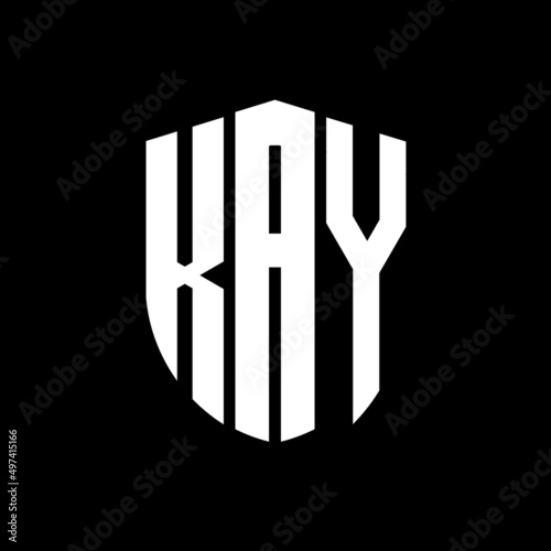 KAY letter logo design. KAY modern letter logo with black background. KAY creative  letter logo. simple and modern letter logo. vector logo modern alphabet font overlap style. Initial letters KAY   photo