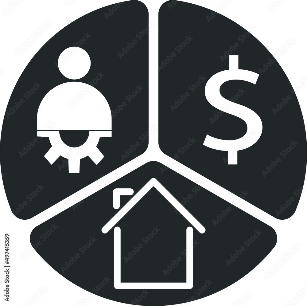Assets icon, finance icon vector