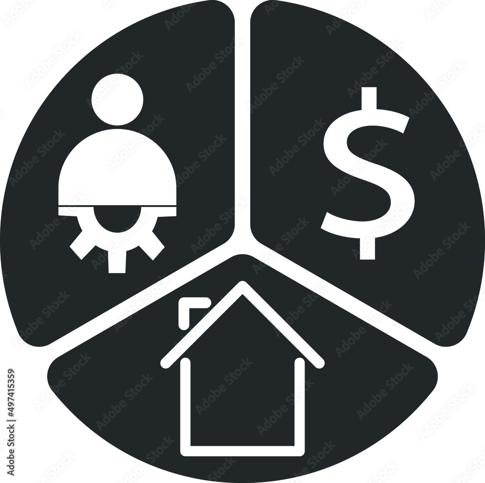 Fototapeta premium Assets icon, finance icon vector