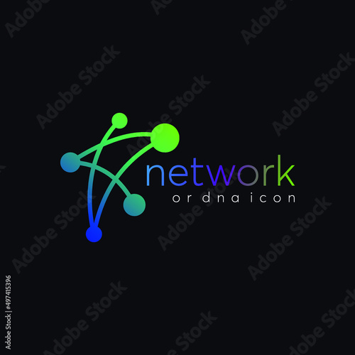 network connection element vector icon logo eps