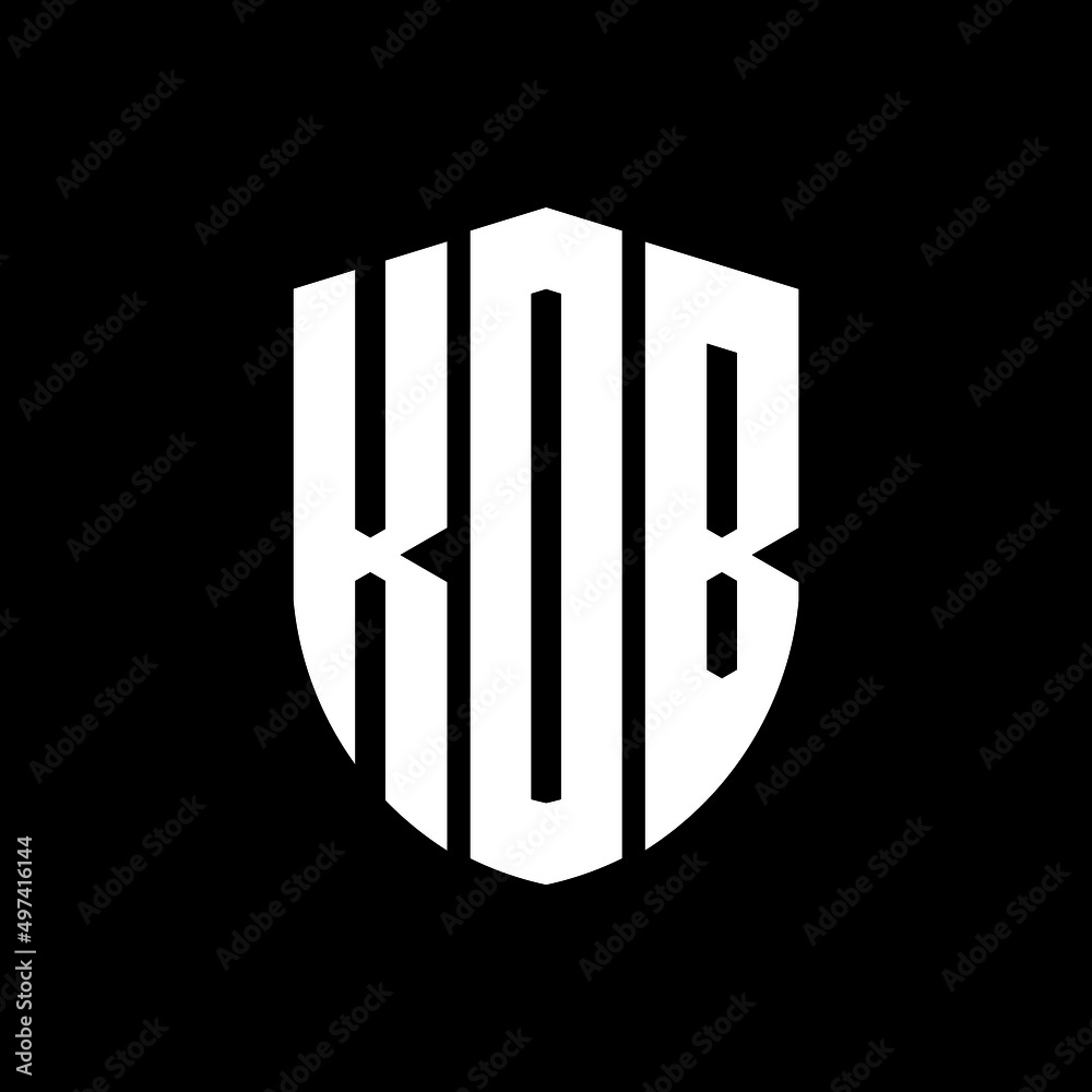 KDB letter logo design. KDB modern letter logo with black background