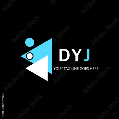 DYJ letter logo abstract creative design. DYJ unique design	 photo