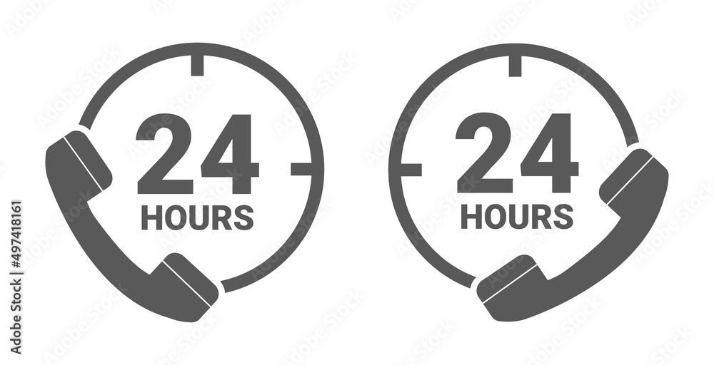 vector illustration of service template icon at any time, service by phone. vector illustration of service template icon at any time, service by phone.