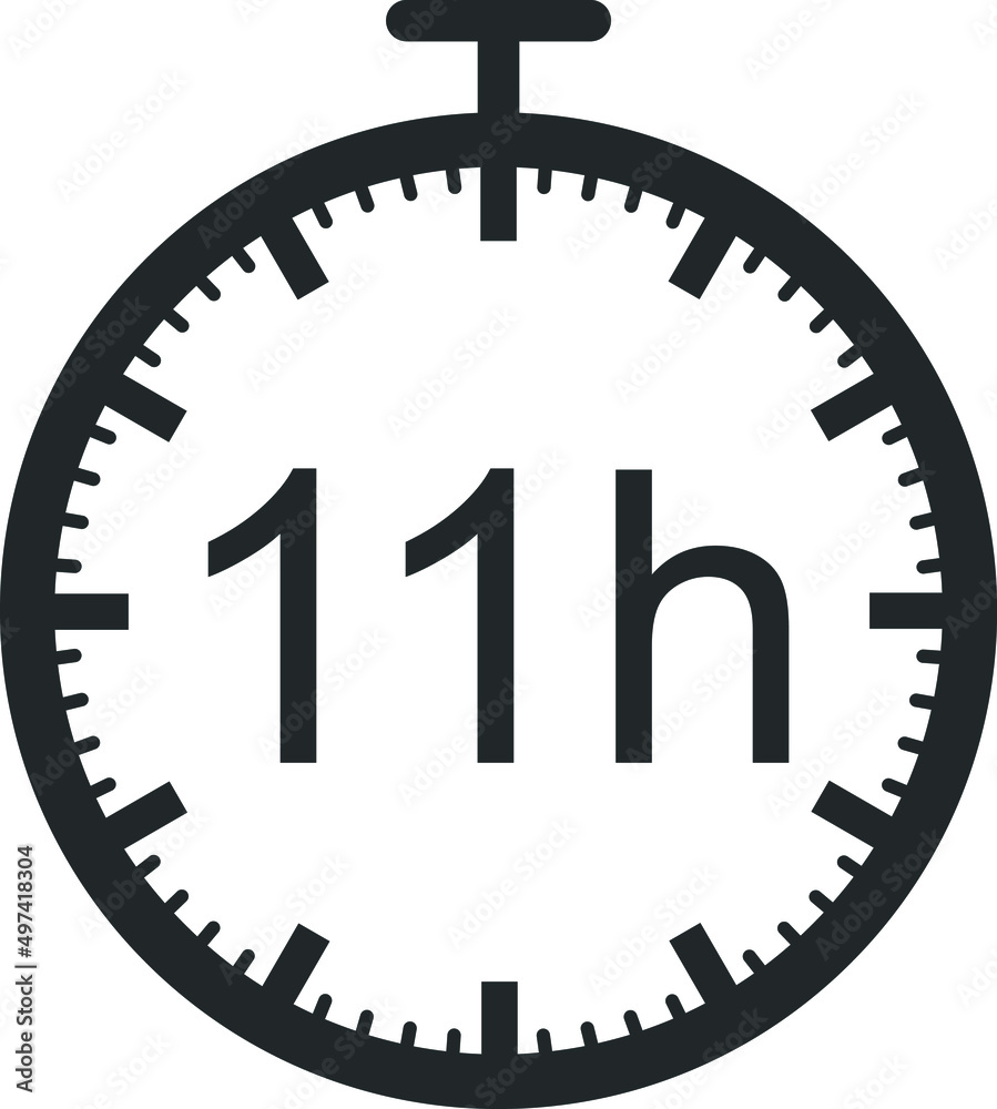 11 hour timer icon, clock icon vector 11 hour timer icon, clock icon vector