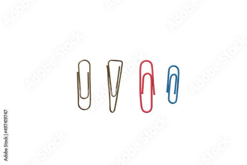 Paper clip isolated on white background.