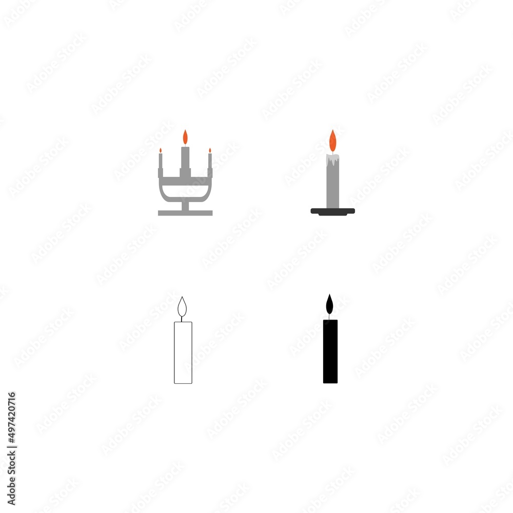 candle icon vector illustration design image element