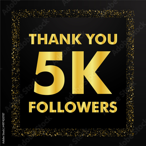 Thank you followers people, 5k online social groups, number of subscribers in social networks, the anniversary vector illustration set. My followers logo, followers achievement symbol design.