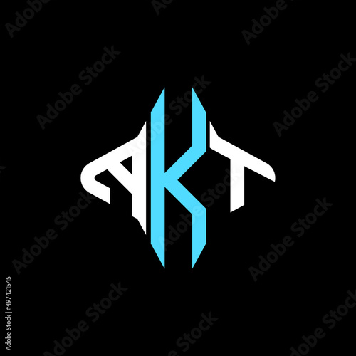 AKT letter logo creative design with vector graphic