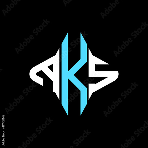 AKS letter logo creative design with vector graphic photo