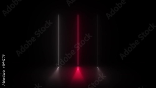 Concept 58-N1 Animated abstract neon light with led light effect and flickering pattern.