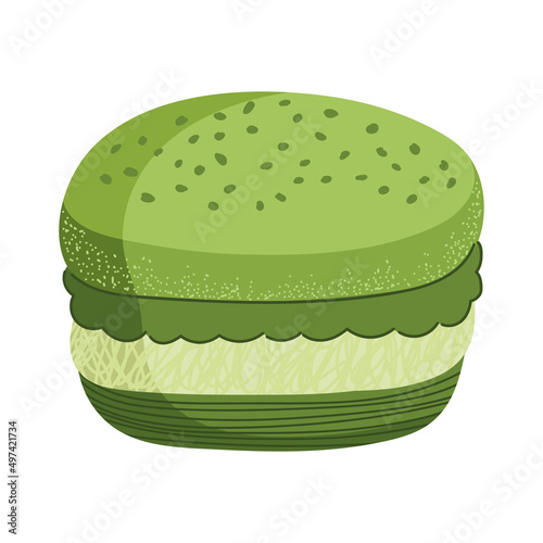 matcha biscuit dessert