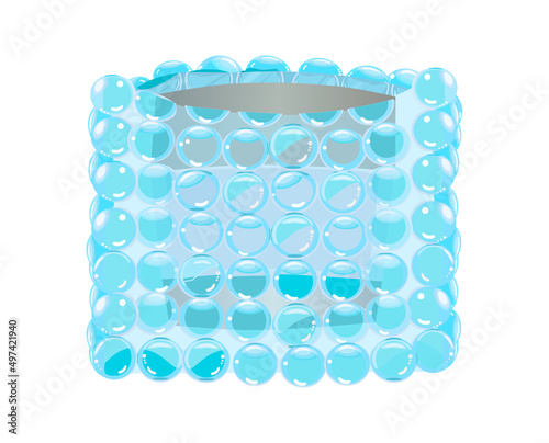 Air Bubble wrap packing glass jar shockproof plastic for online delivery.