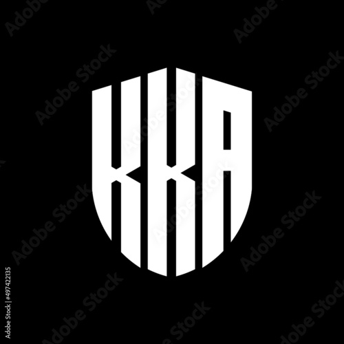 KKA letter logo design. KKA modern letter logo with black background. KKA creative  letter logo. simple and modern letter logo. vector logo modern alphabet font overlap style. Initial letters KKA  photo