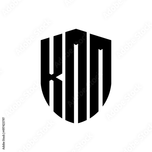 KMM letter logo design. KMM modern letter logo with black background. KMM creative  letter logo. simple and modern letter logo. vector logo modern alphabet font overlap style. Initial letters KMM  photo