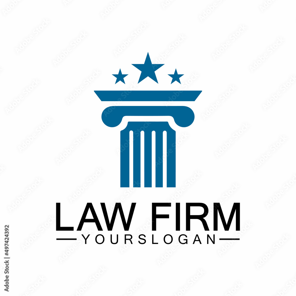 Law Firm Pillar Logo Template-Vector Law Firm Pillar Logo Template-Vector