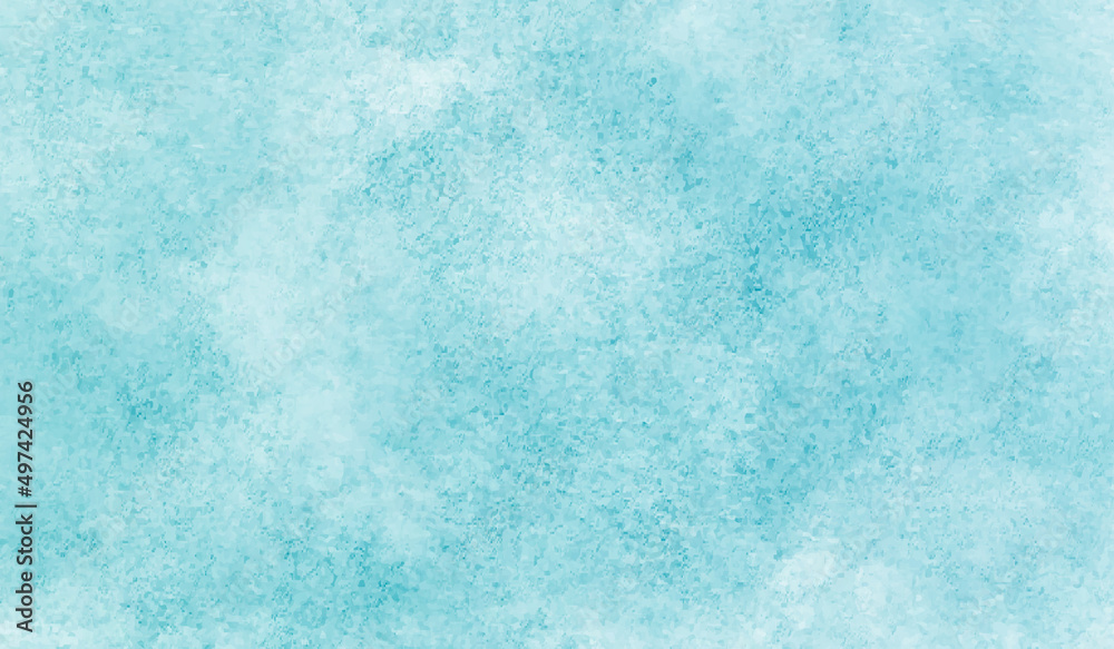 Abstract cloudy Blue watercolor painting textured on white paper background. Grunge light blue paper texture background. Light blue sky shades color watercolor illustration for any design and flyer. 