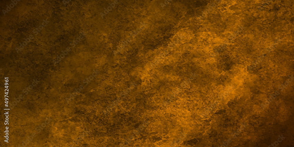 Ancient decorative brown textured grunge background, Rusty brown or golden grunge texture background for banner, backdrop, cover, template decoration and any construction related works.